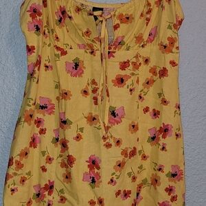 Floral Yellow Women's Top